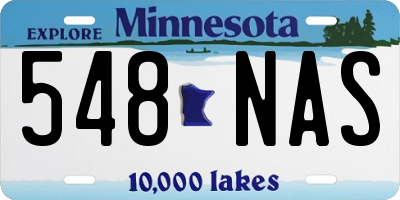 MN license plate 548NAS