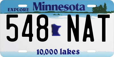 MN license plate 548NAT