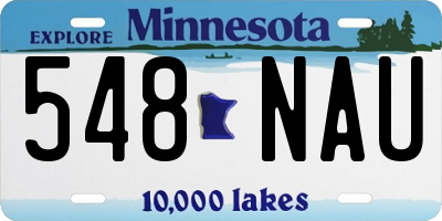MN license plate 548NAU