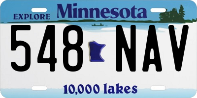 MN license plate 548NAV