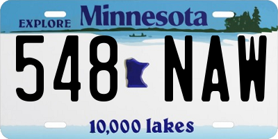 MN license plate 548NAW