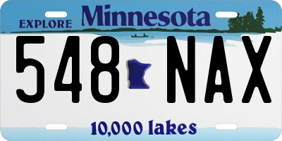 MN license plate 548NAX