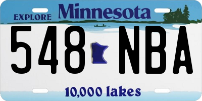 MN license plate 548NBA