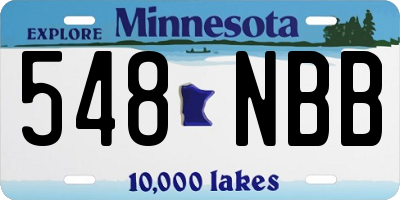 MN license plate 548NBB