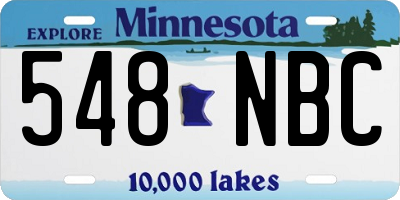 MN license plate 548NBC