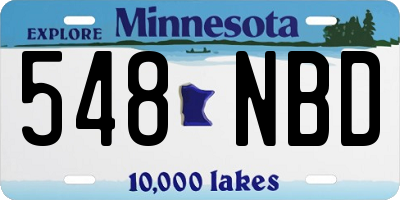 MN license plate 548NBD