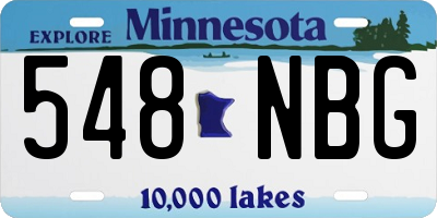 MN license plate 548NBG