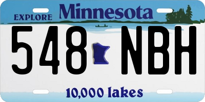 MN license plate 548NBH