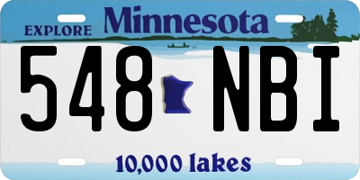 MN license plate 548NBI