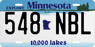 MN license plate 548NBL