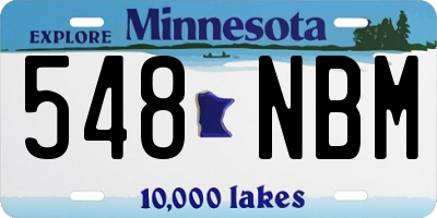 MN license plate 548NBM