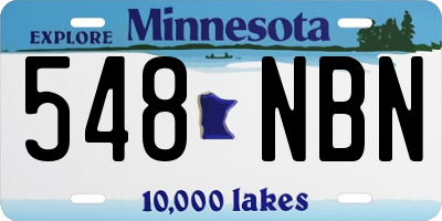 MN license plate 548NBN