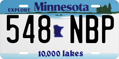 MN license plate 548NBP