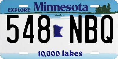 MN license plate 548NBQ