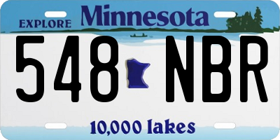 MN license plate 548NBR