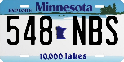 MN license plate 548NBS