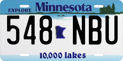 MN license plate 548NBU