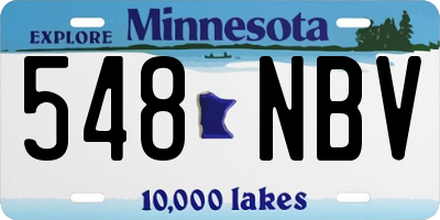 MN license plate 548NBV