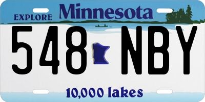 MN license plate 548NBY