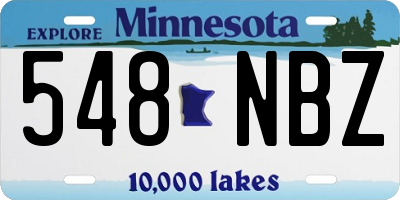 MN license plate 548NBZ