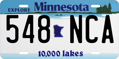MN license plate 548NCA