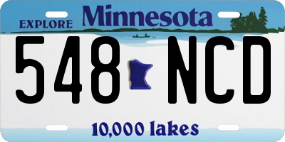 MN license plate 548NCD