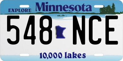 MN license plate 548NCE
