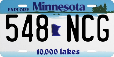 MN license plate 548NCG
