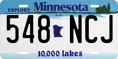 MN license plate 548NCJ