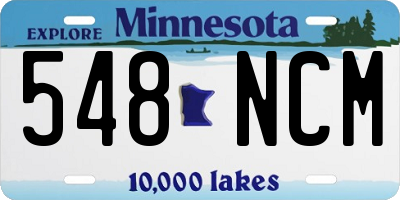 MN license plate 548NCM