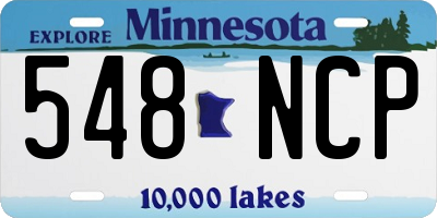 MN license plate 548NCP