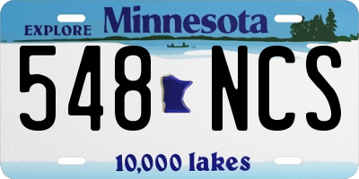 MN license plate 548NCS