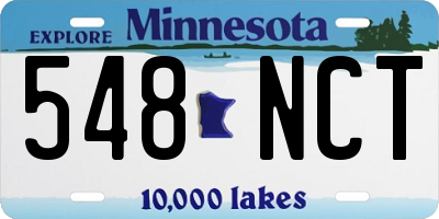MN license plate 548NCT