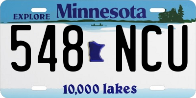 MN license plate 548NCU