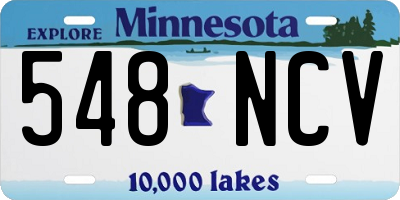 MN license plate 548NCV