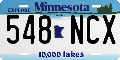 MN license plate 548NCX