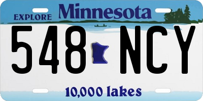 MN license plate 548NCY