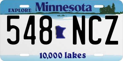MN license plate 548NCZ