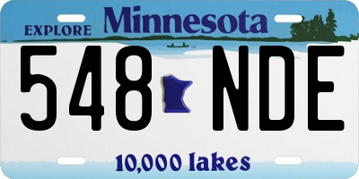 MN license plate 548NDE
