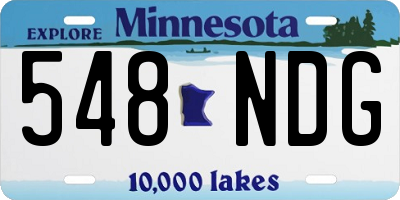 MN license plate 548NDG