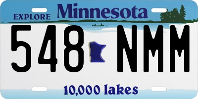 MN license plate 548NMM