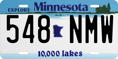 MN license plate 548NMW