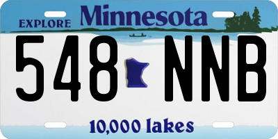 MN license plate 548NNB