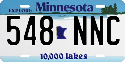 MN license plate 548NNC