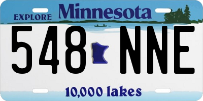 MN license plate 548NNE