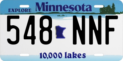 MN license plate 548NNF