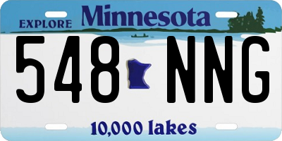 MN license plate 548NNG