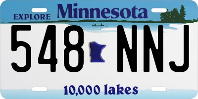 MN license plate 548NNJ