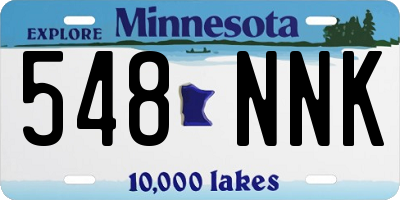 MN license plate 548NNK