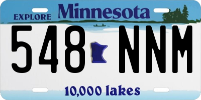 MN license plate 548NNM